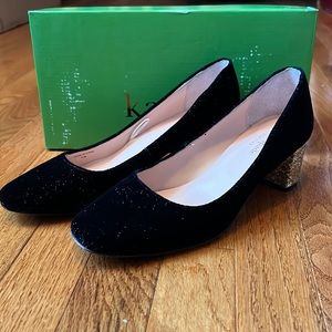 Kate Spade Velvet Glitter Heel